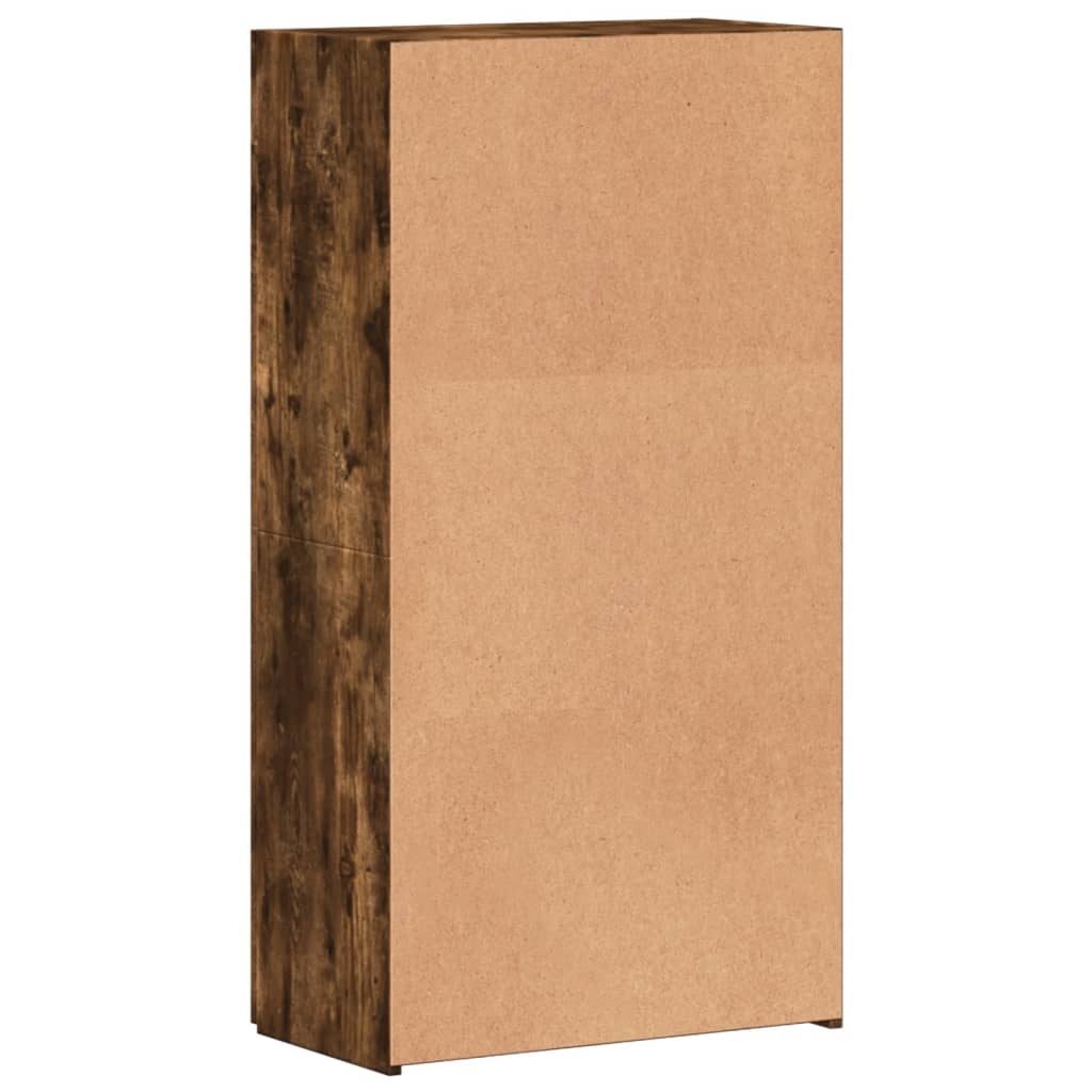 Armoire de classement chêne fumé 60x32x115 cm bois d'ingénierie Classeur à tiroirs vidaXL