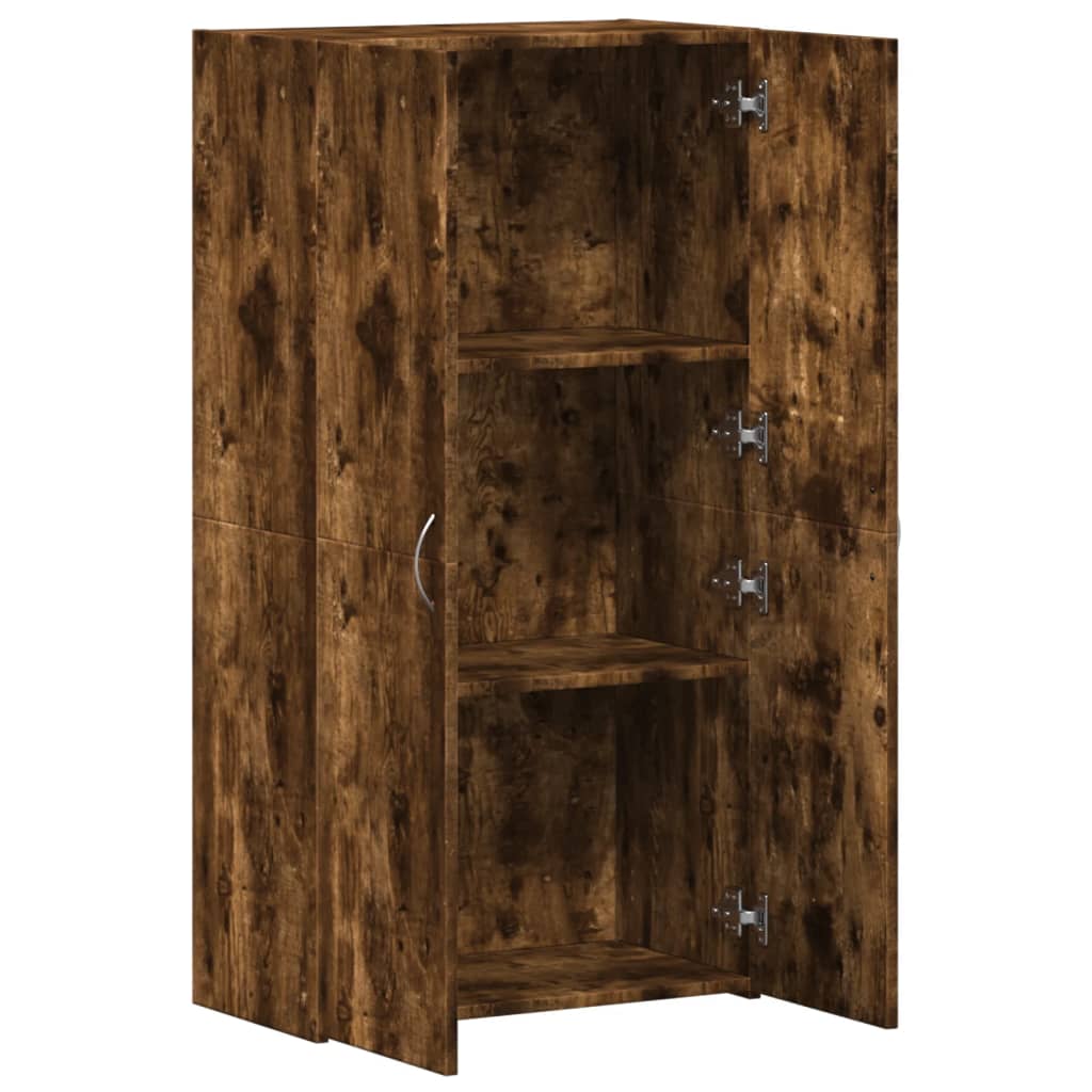 Armoire de classement chêne fumé 60x32x115 cm bois d'ingénierie Classeur à tiroirs vidaXL