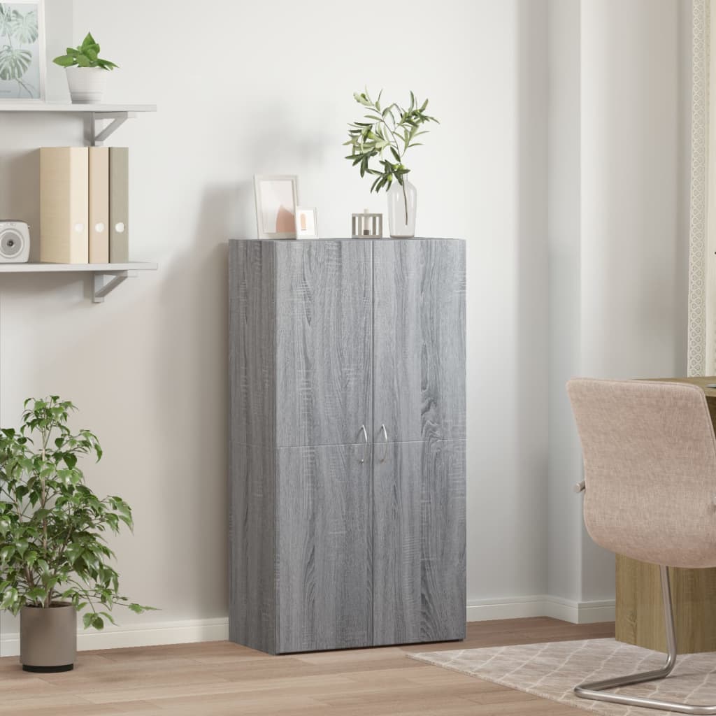 Armoire de classement sonoma gris 60x32x115cm bois d'ingénierie - XIOS