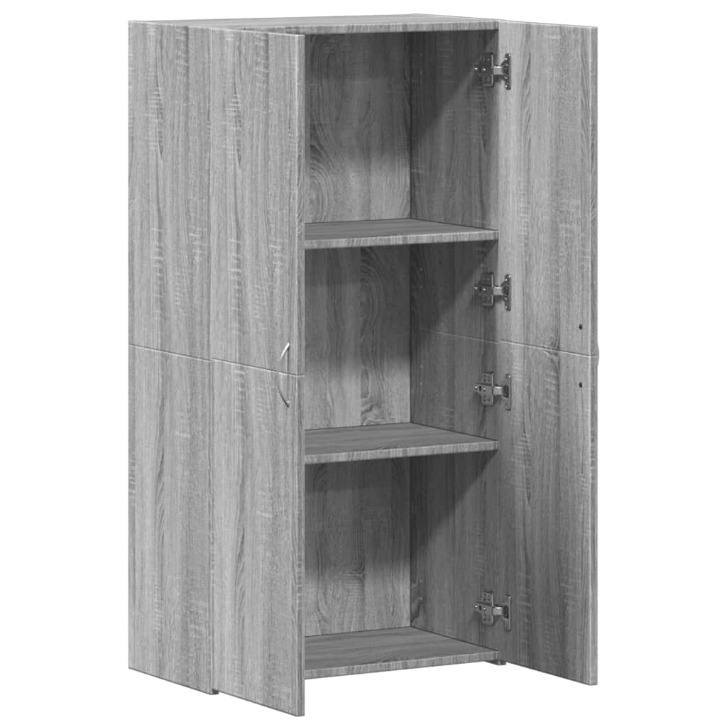 Armoire de classement sonoma gris 60x32x115cm bois d'ingénierie - XIOS
