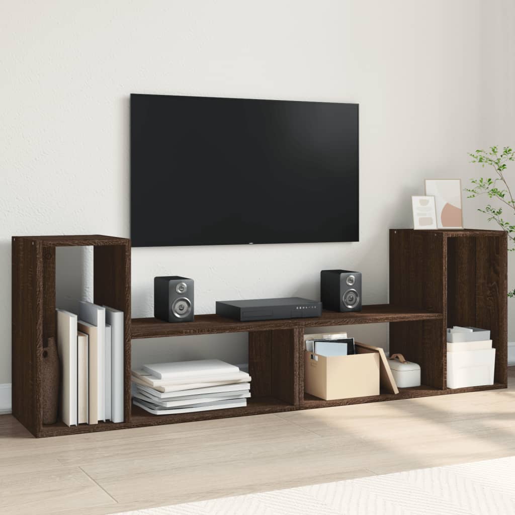 Meubles TV 2 pcs chêne marron 75x30x50 cm bois ingénierie - XIOS
