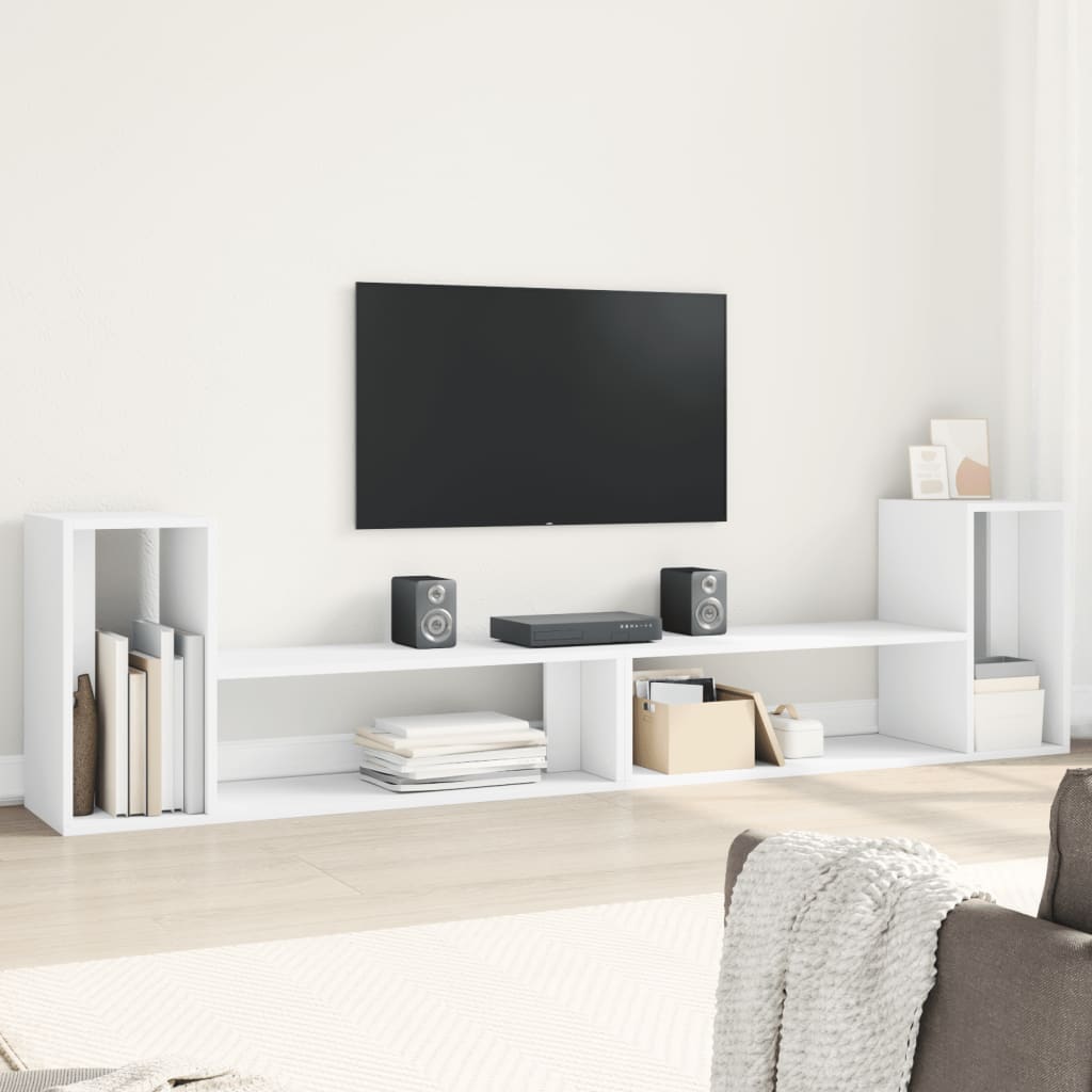 Meubles TV 2 pcs blanc 100x30x50 cm bois d'ingénierie - XIOS