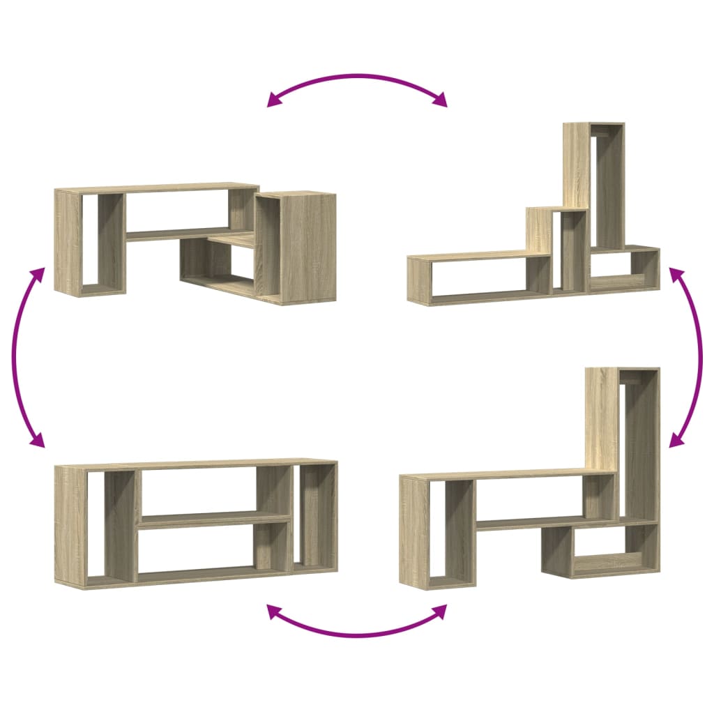 Meubles TV 2 pcs chêne sonoma 100x30x50 cm bois d'ingénierie - XIOS