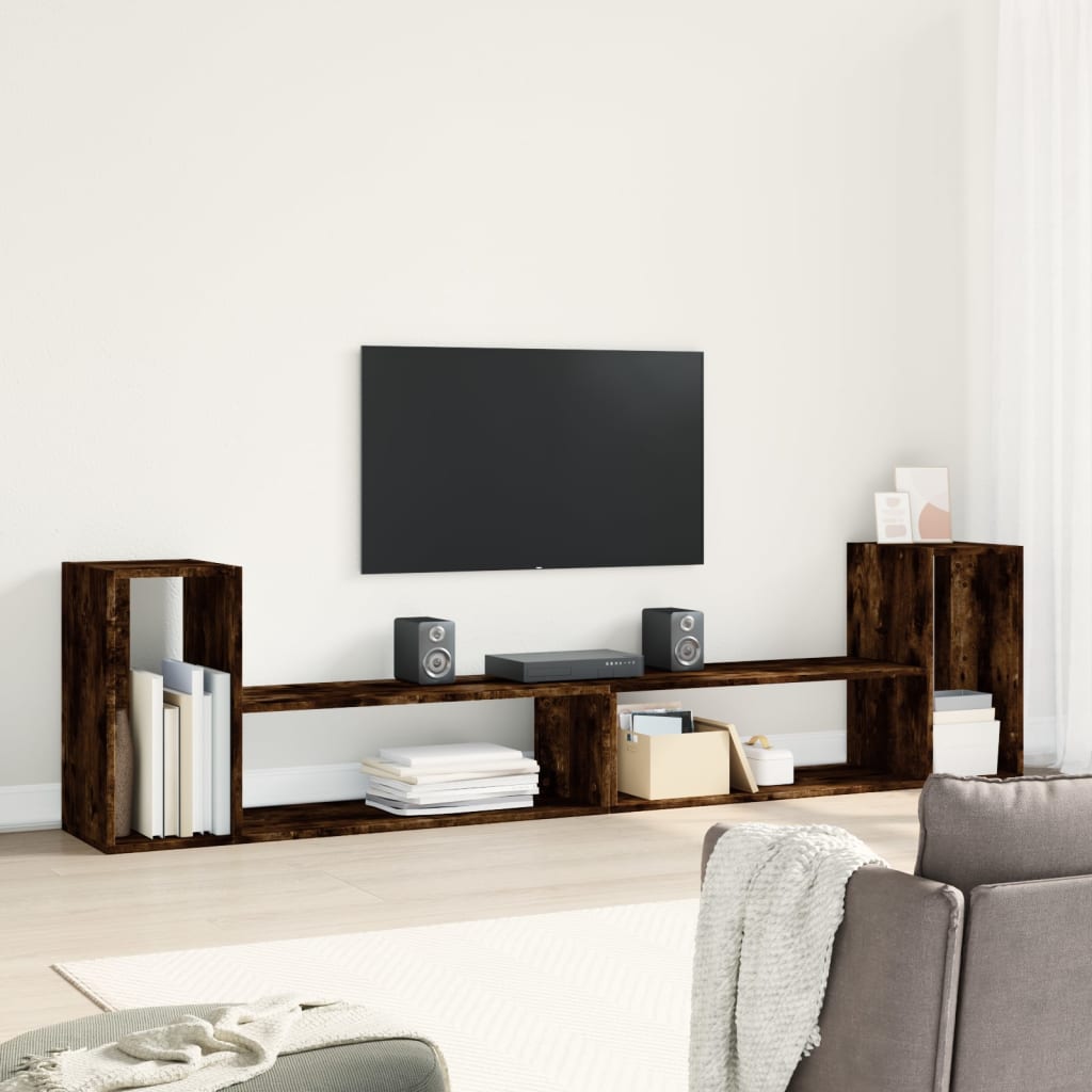 Meubles TV 2 pcs chêne fumé 100x30x50 cm bois d'ingénierie - XIOS