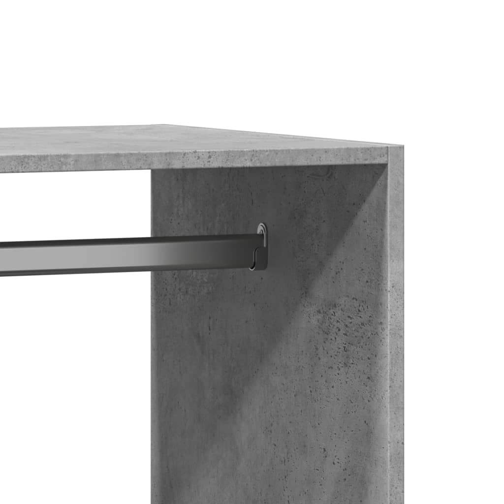 Garde-robe gris béton 77x48x102 cm bois d'ingénierie - XIOS