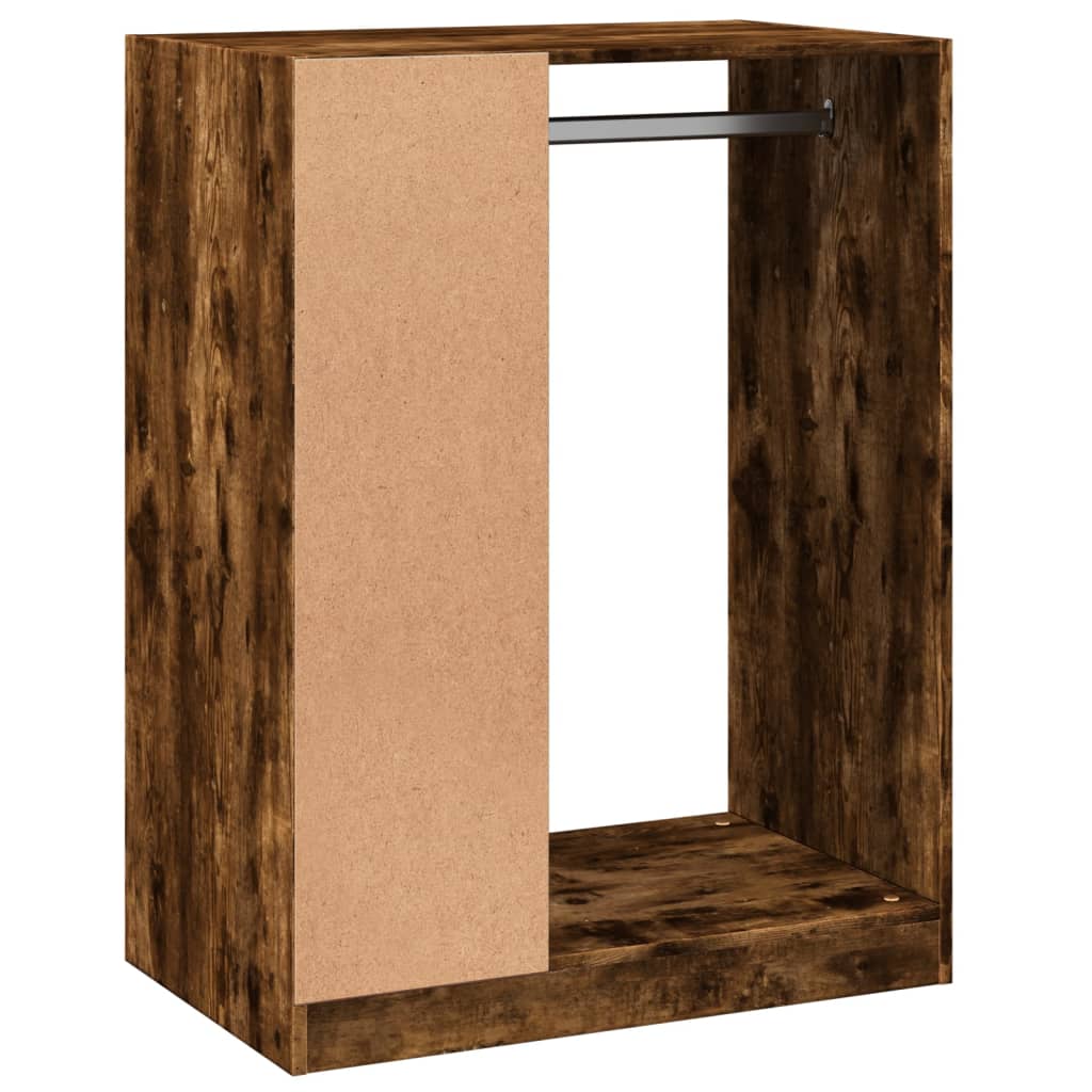 Garde-robe chêne fumé 77x48x102 cm bois d'ingénierie - XIOS