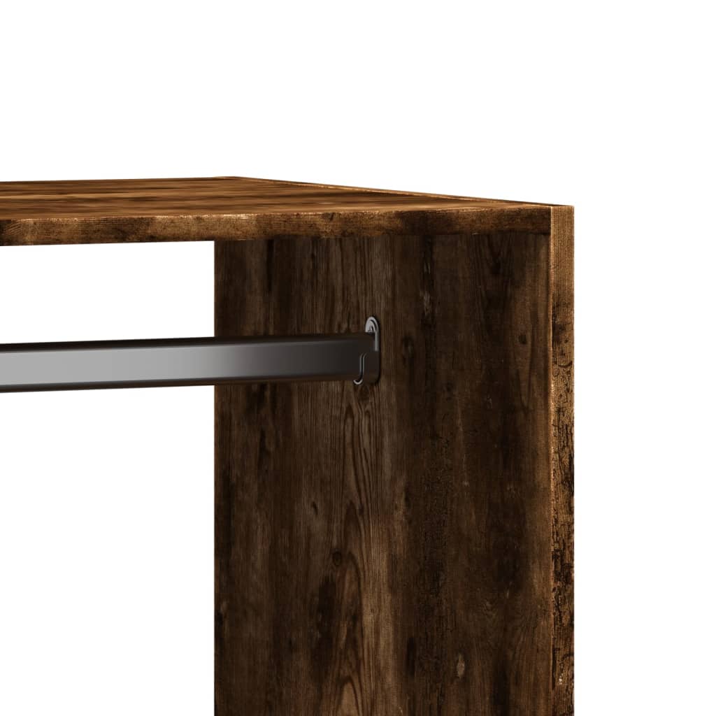 Garde-robe chêne fumé 77x48x102 cm bois d'ingénierie - XIOS