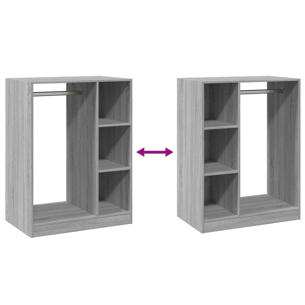 Garde-robe sonoma gris 77x48x102 cm bois d'ingénierie - XIOS