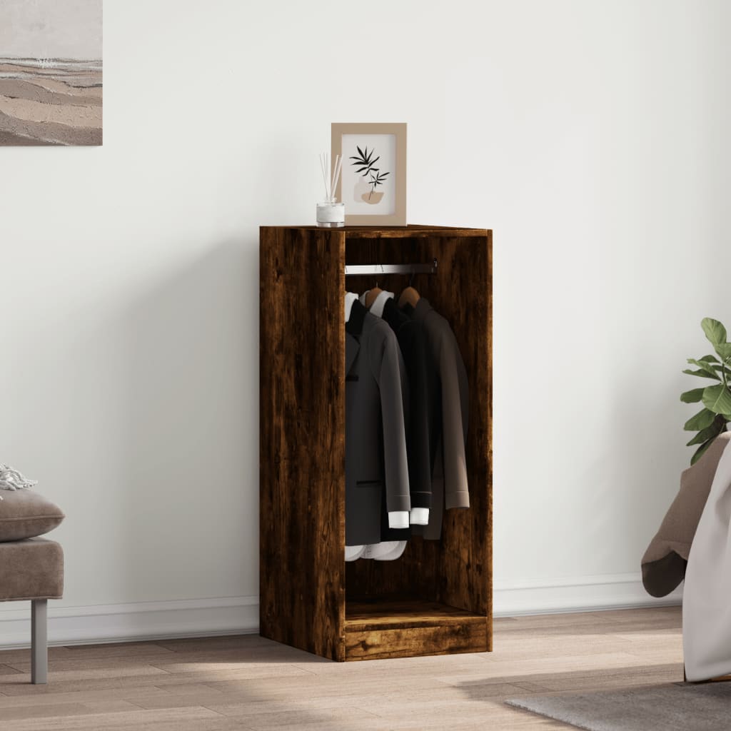 Garde-robe chêne fumé 48x41x102 cm bois d'ingénierie - XIOS