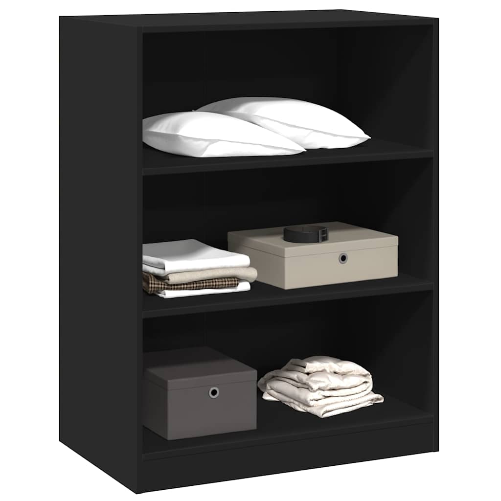 Garde-robe noir 77x48x102 cm bois d'ingénierie