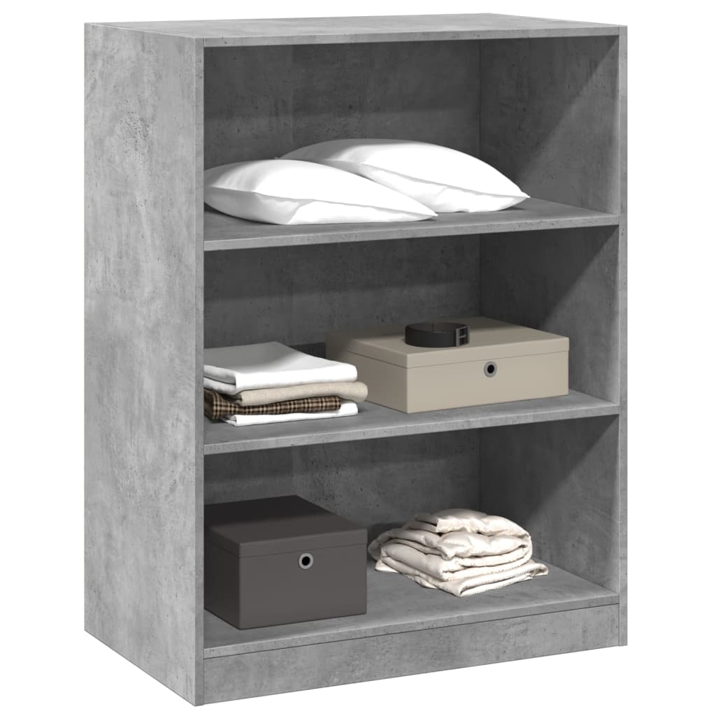 Garde-robe gris béton 77x48x102 cm bois d'ingénierie - XIOS