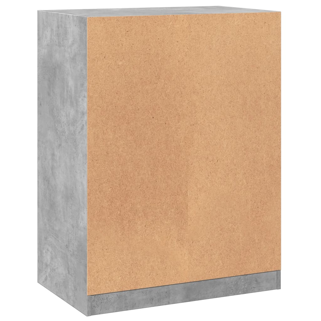 Garde-robe gris béton 77x48x102 cm bois d'ingénierie - XIOS