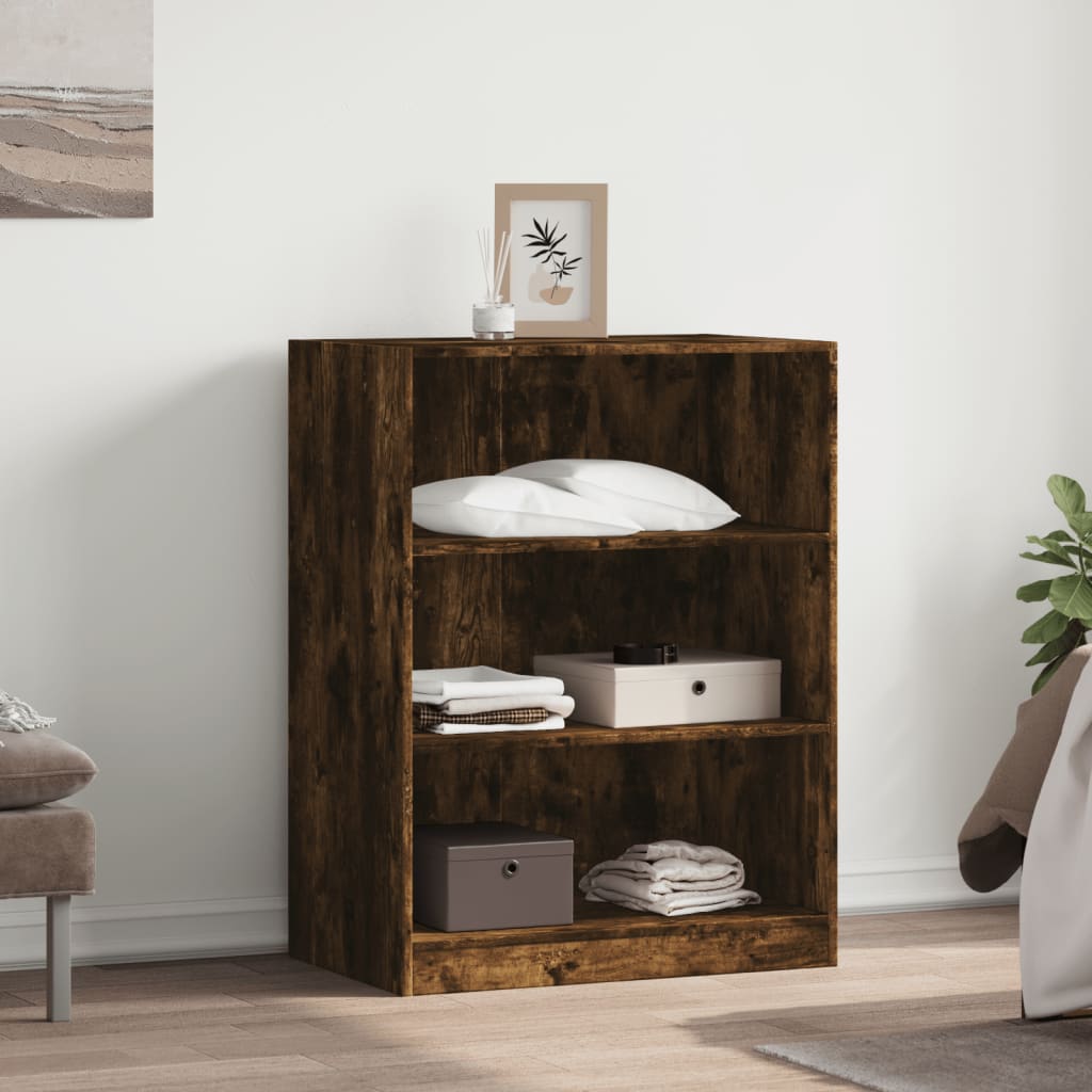 Garde-robe chêne fumé 77x48x102 cm bois d'ingénierie - XIOS