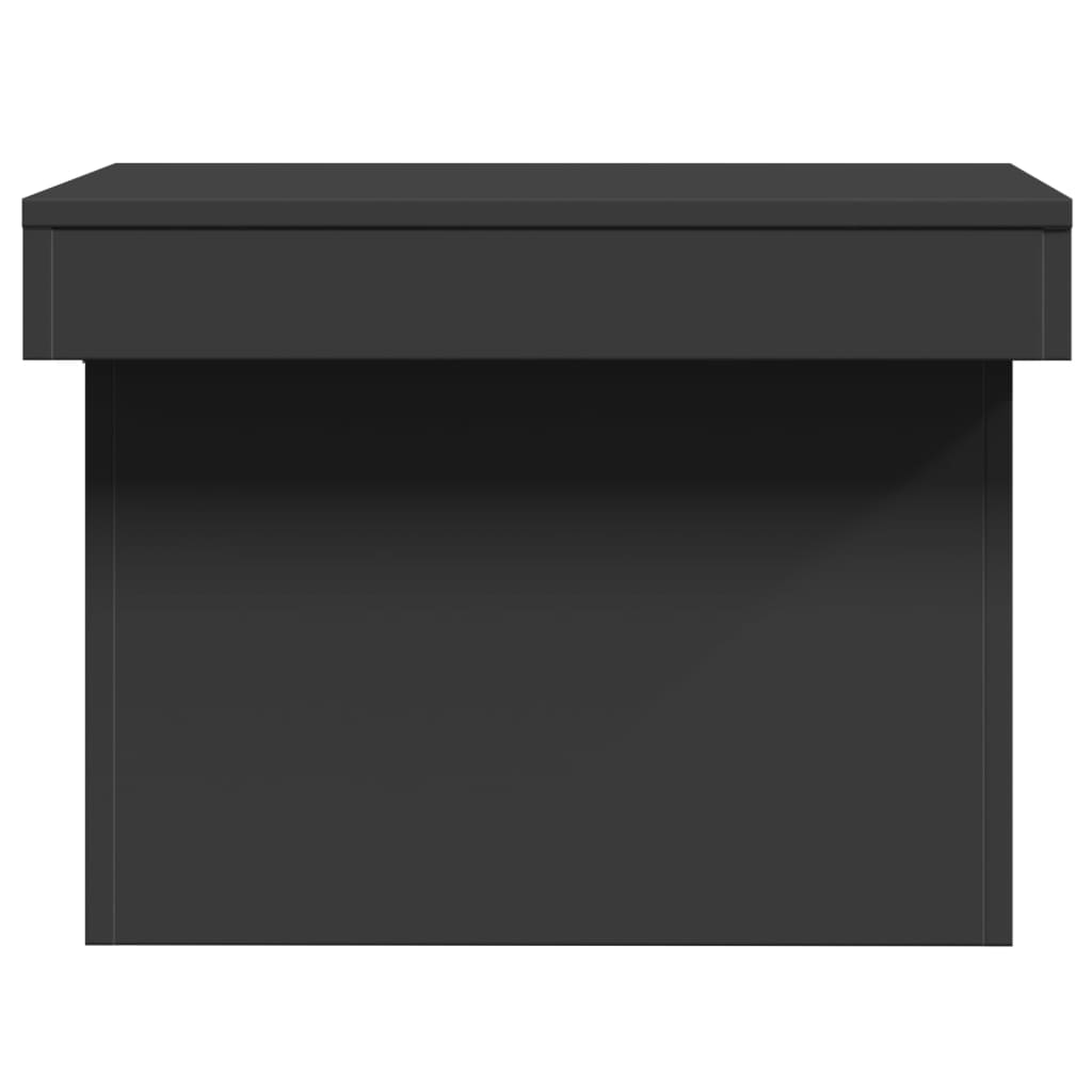 Table basse noir 80x55x40 cm bois d'ingénierie - XIOS
