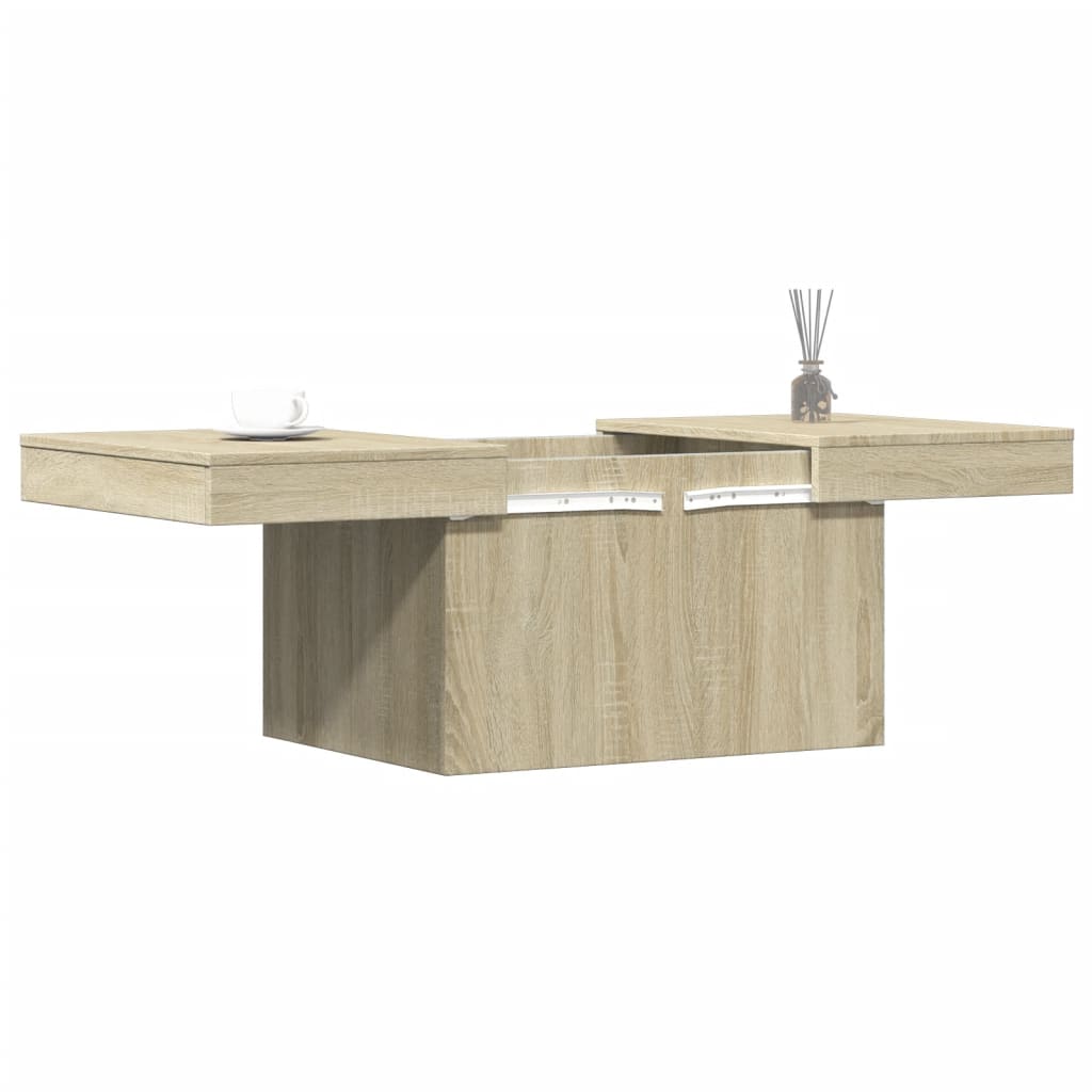 Table basse chêne sonoma 80x55x40 cm bois d'ingénierie - XIOS