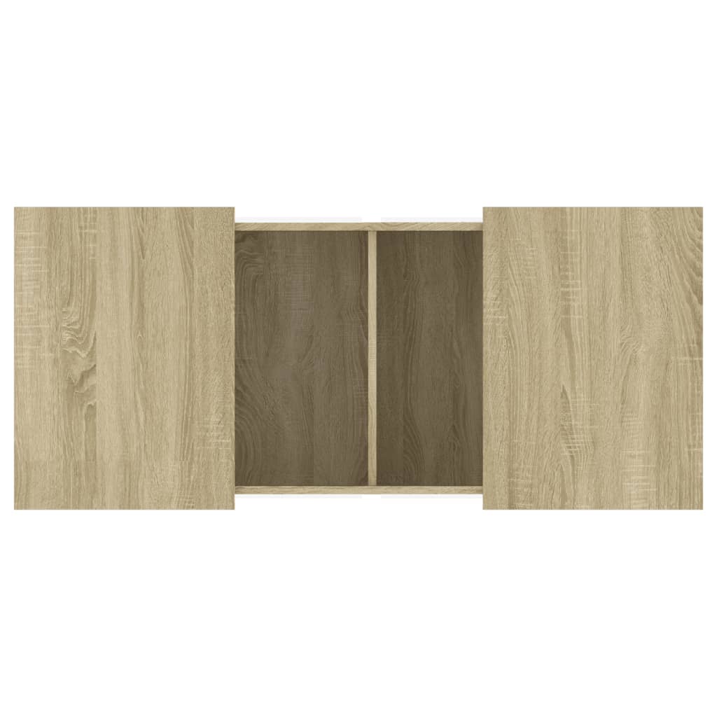 Table basse chêne sonoma 80x55x40 cm bois d'ingénierie - XIOS