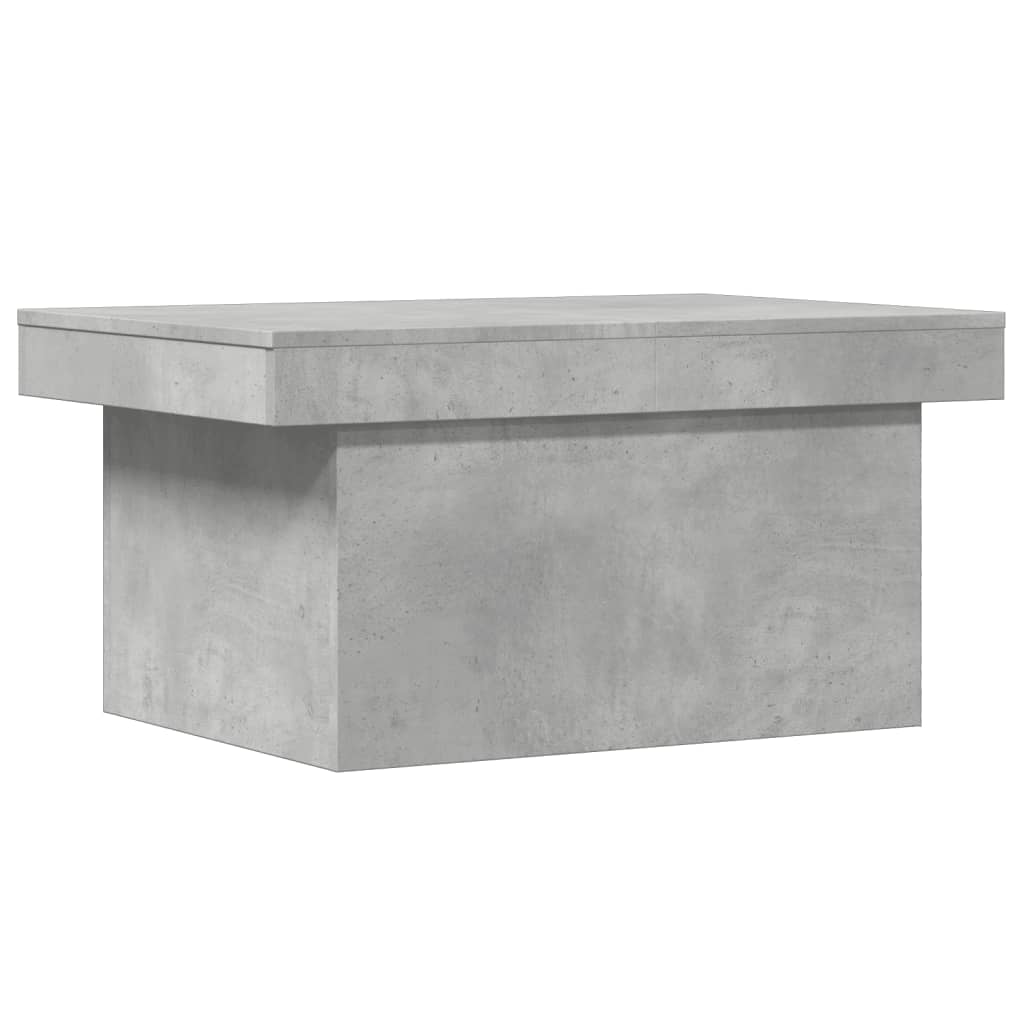 Table basse gris béton 80x55x40 cm bois d'ingénierie XIOS