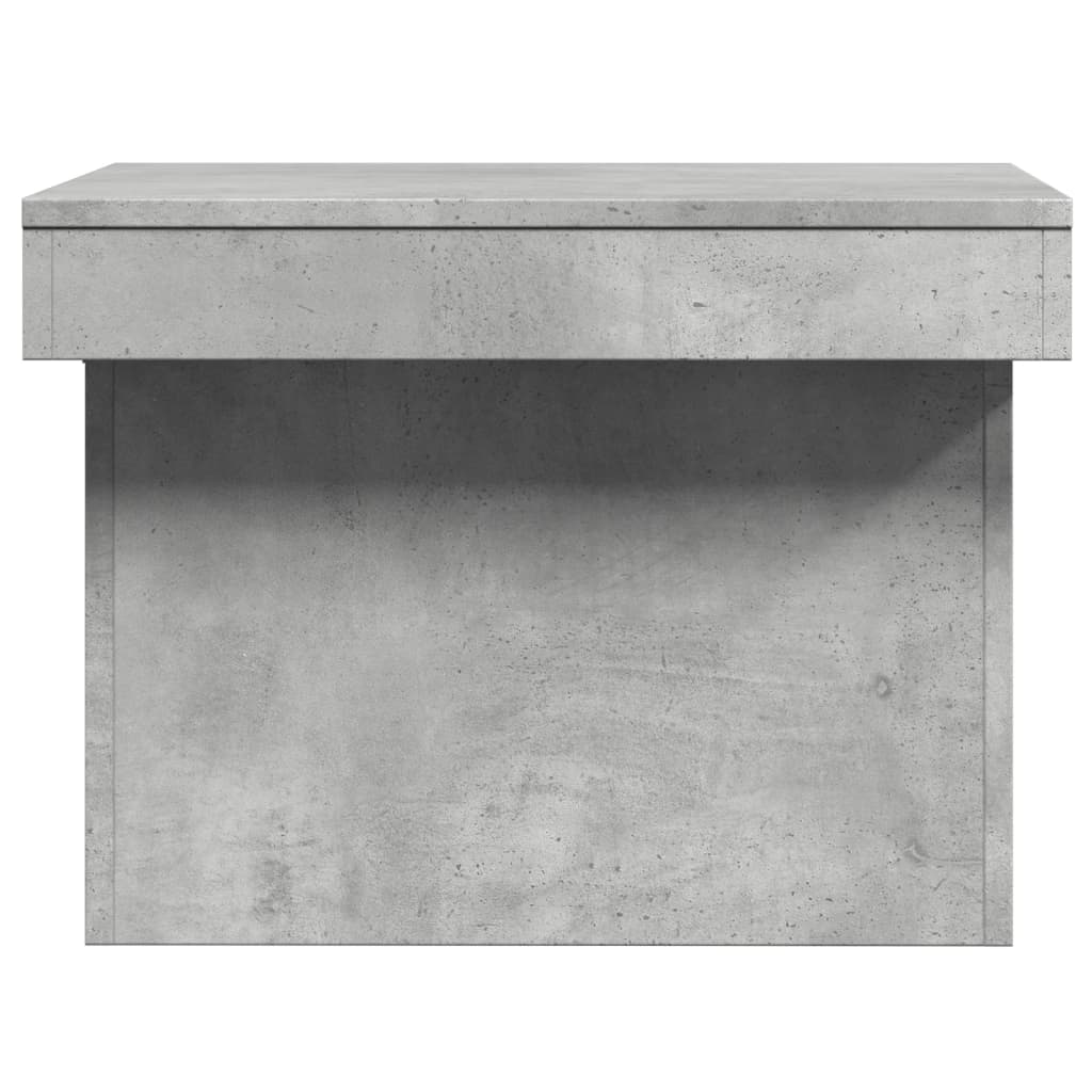 Table basse gris béton 80x55x40 cm bois d'ingénierie XIOS