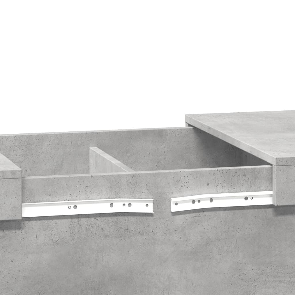 Table basse gris béton 80x55x40 cm bois d'ingénierie XIOS