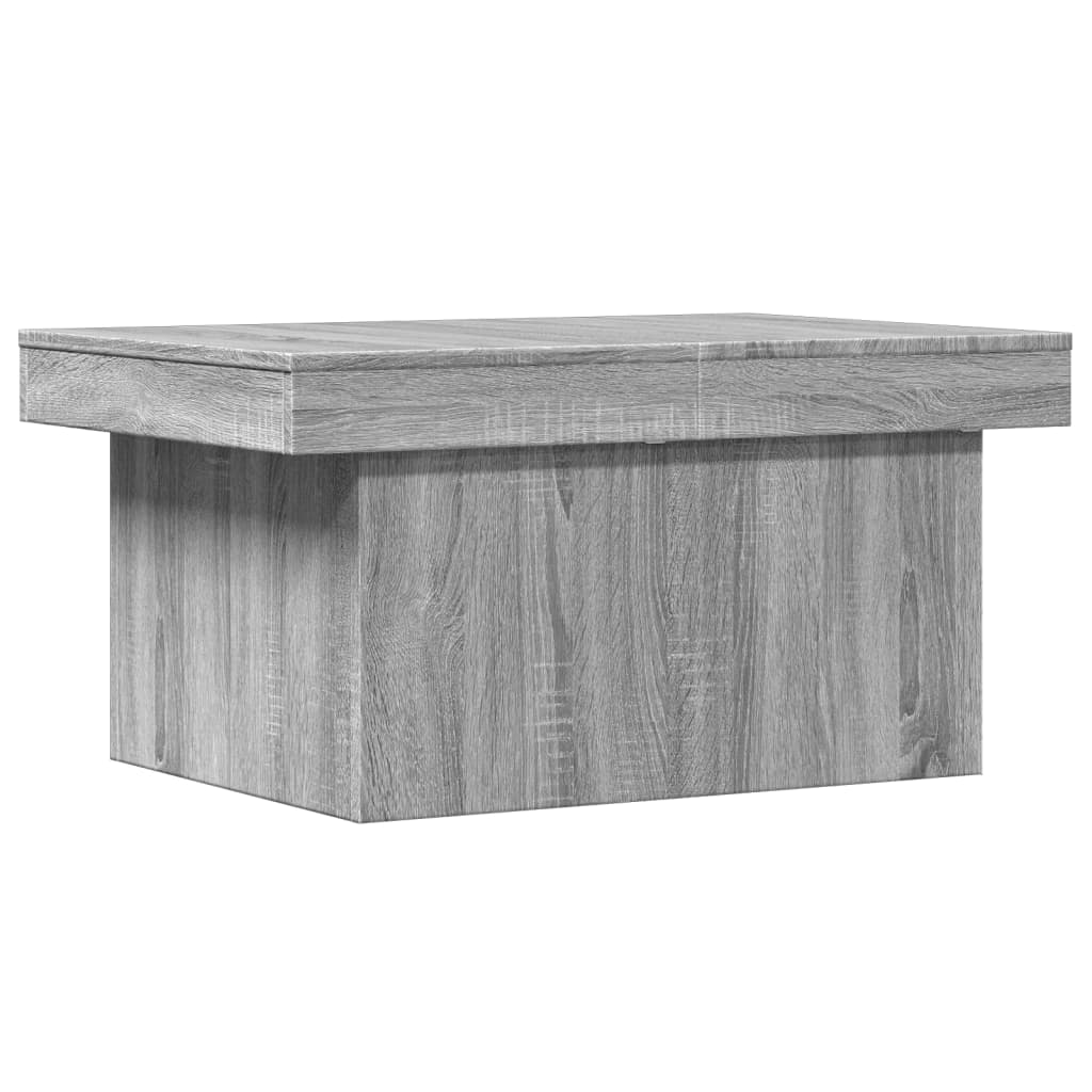 Table basse sonoma gris 80x55x40 cm bois d'ingénierie - XIOS