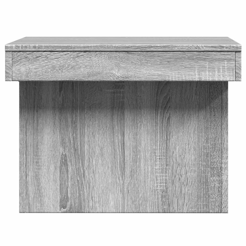 Table basse sonoma gris 80x55x40 cm bois d'ingénierie - XIOS