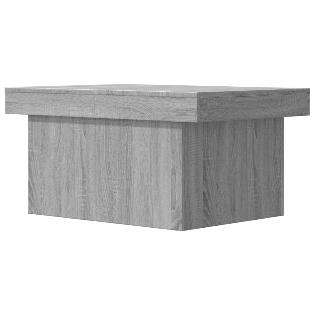 Table basse sonoma gris 80x55x40 cm bois d'ingénierie - XIOS