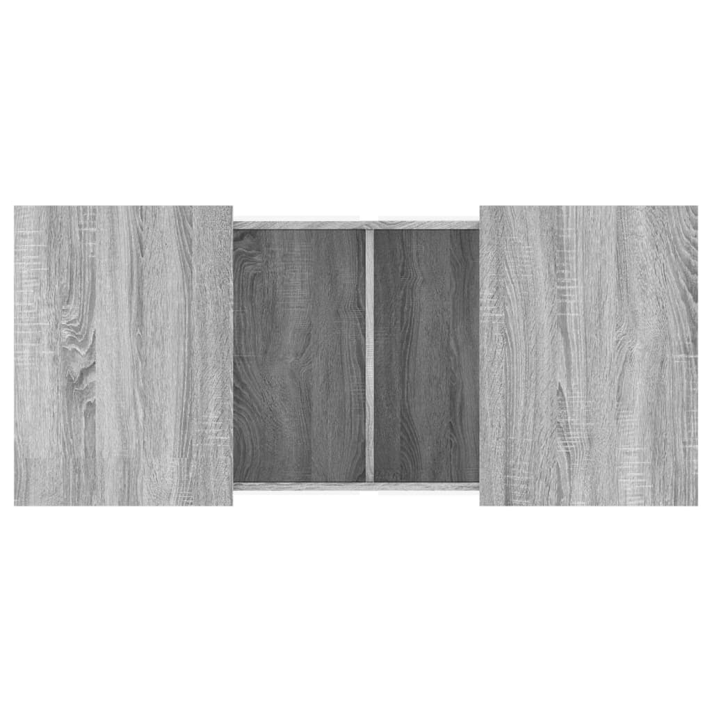 Table basse sonoma gris 80x55x40 cm bois d'ingénierie - XIOS