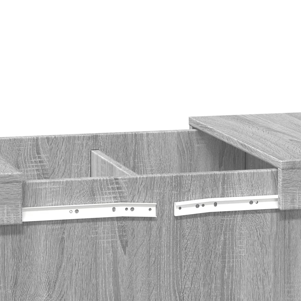 Table basse sonoma gris 80x55x40 cm bois d'ingénierie - XIOS