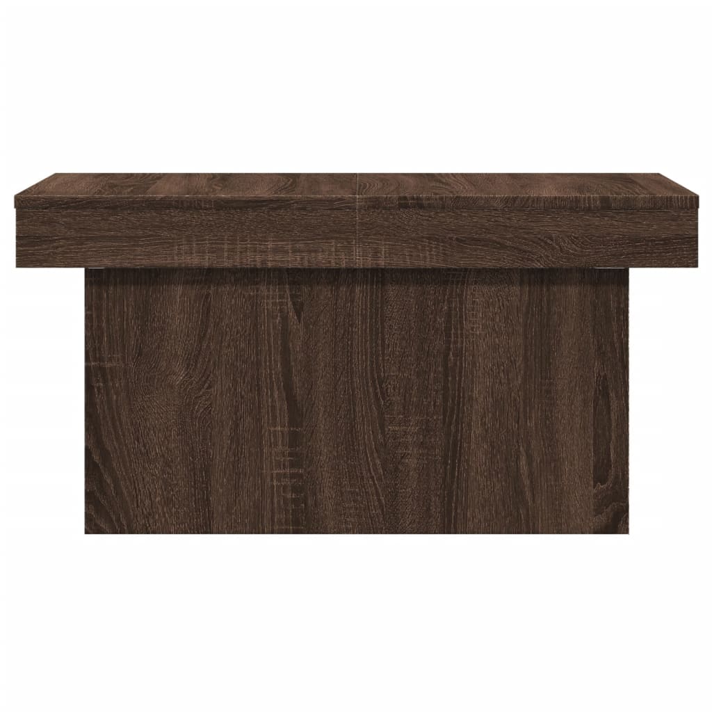 Table basse chêne marron 80x55x40 cm bois d'ingénierie - XIOS