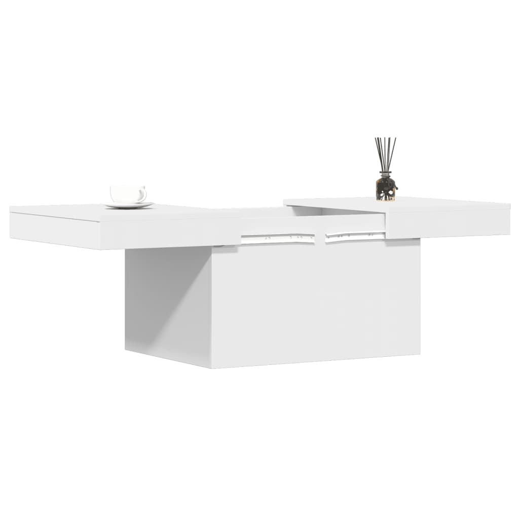 Table basse blanc 100x55x40 cm bois d'ingénierie - XIOS