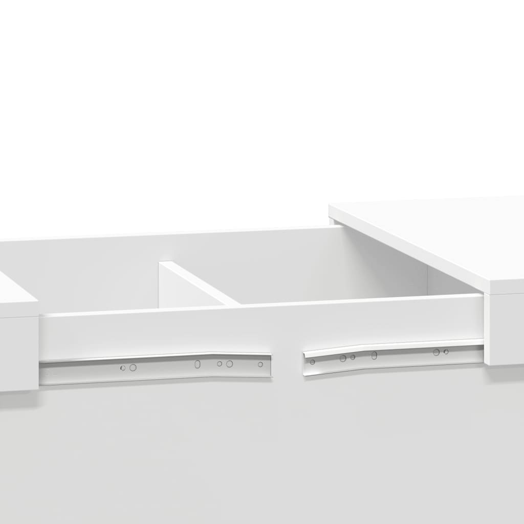 Table basse blanc 100x55x40 cm bois d'ingénierie - XIOS