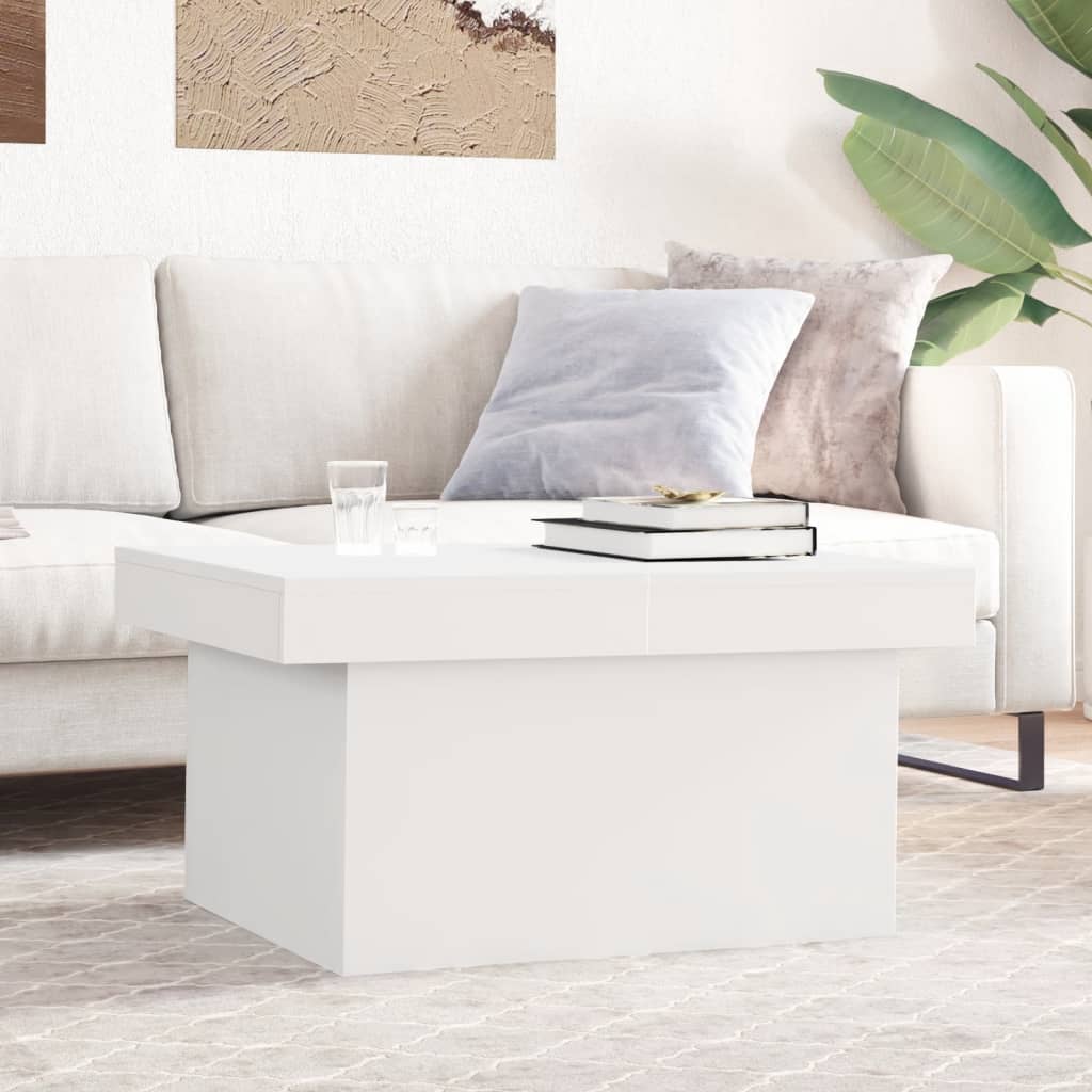 Table basse blanc 100x55x40 cm bois d'ingénierie - XIOS