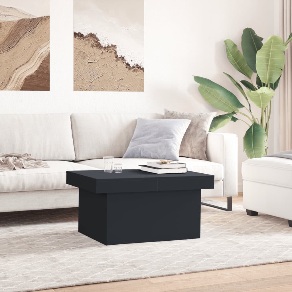 Table basse noir 100x55x40 cm bois d'ingénierie - XIOS