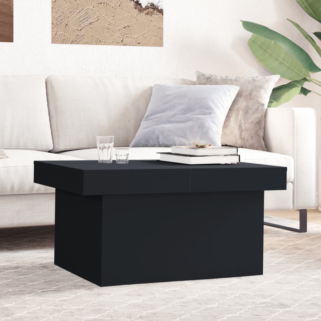 Table basse noir 100x55x40 cm bois d'ingénierie - XIOS