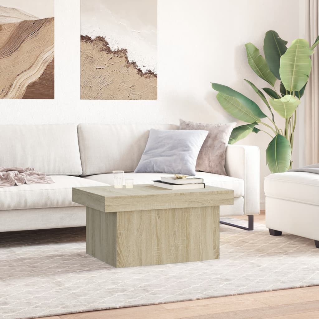 Table basse chêne sonoma 100x55x40 cm bois d'ingénierie - XIOS