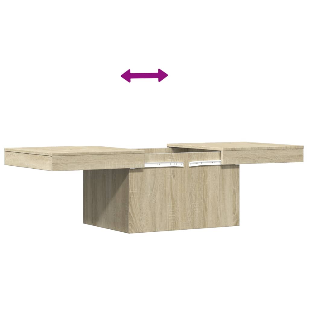 Table basse chêne sonoma 100x55x40 cm bois d'ingénierie - XIOS