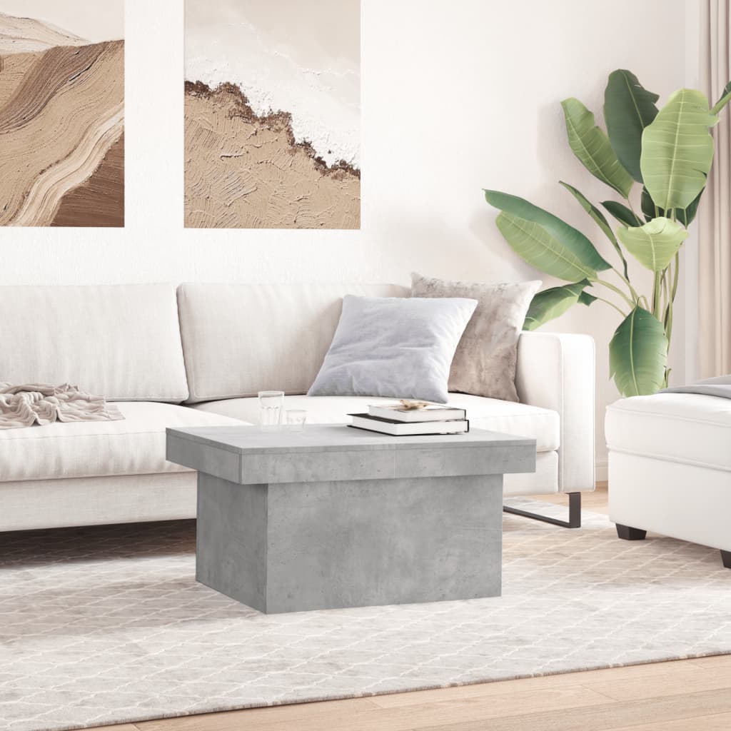 Table basse gris béton 100x55x40 cm bois d'ingénierie - XIOS