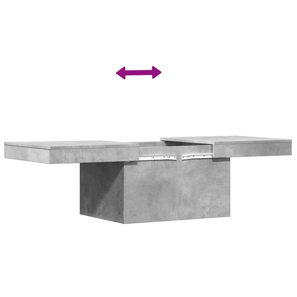 Table basse gris béton 100x55x40 cm bois d'ingénierie - XIOS