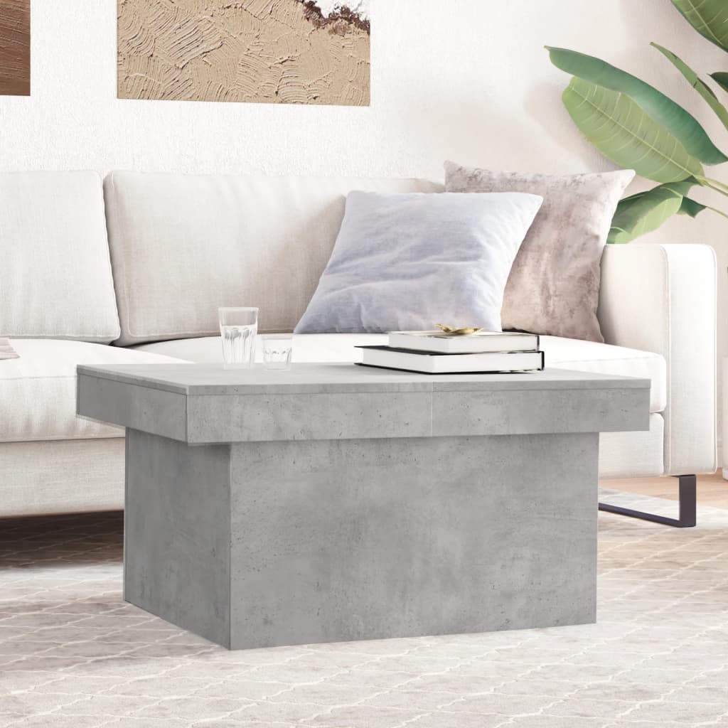 Table basse gris béton 100x55x40 cm bois d'ingénierie - XIOS