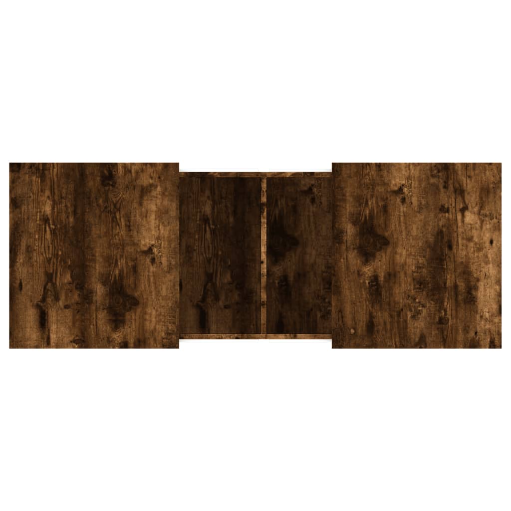 Table basse chêne fumé 100x55x40 cm bois d'ingénierie - XIOS