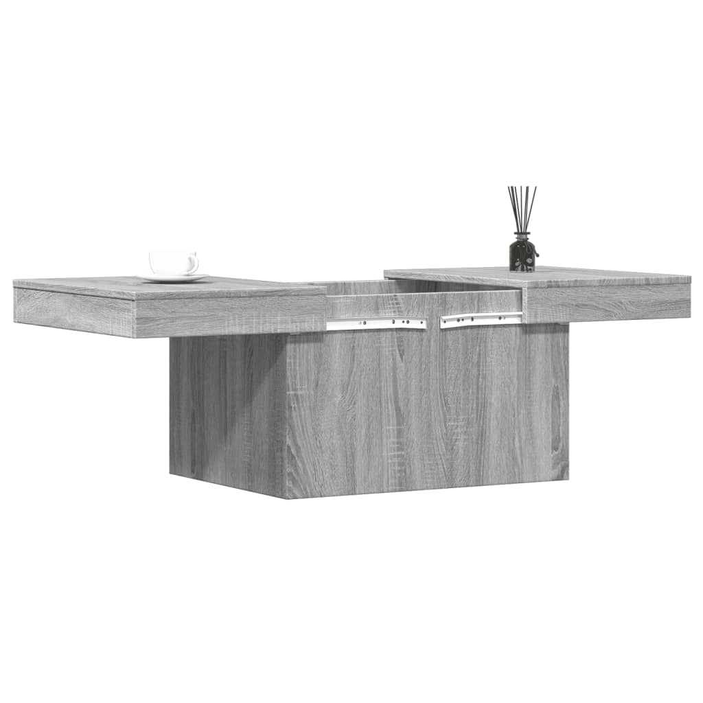 Table basse sonoma gris 100x55x40 cm bois d'ingénierie XIOS