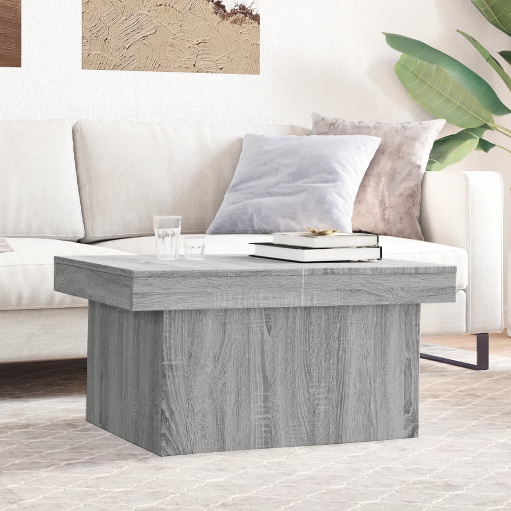 Table basse sonoma gris 100x55x40 cm bois d'ingénierie XIOS
