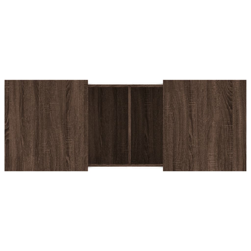 Table basse chêne marron 100x55x40 cm bois d'ingénierie - XIOS