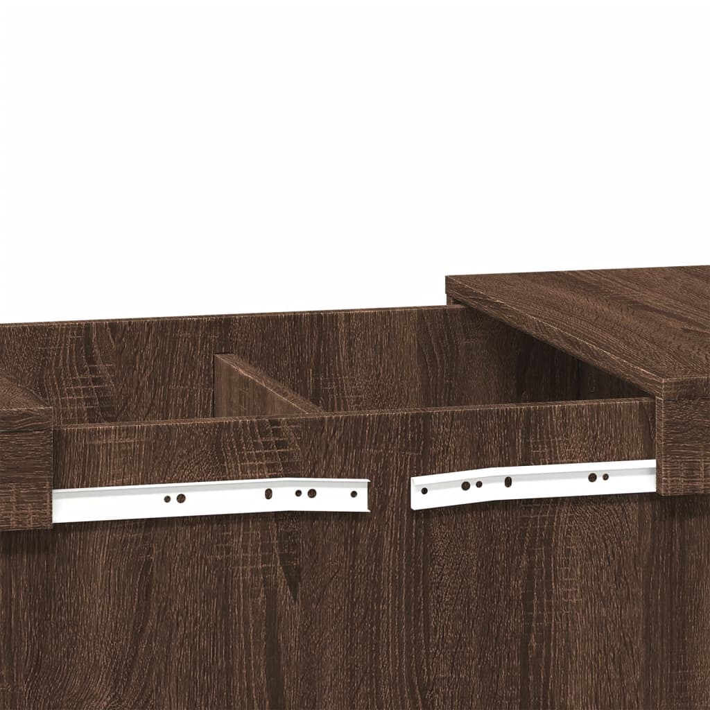 Table basse chêne marron 100x55x40 cm bois d'ingénierie - XIOS