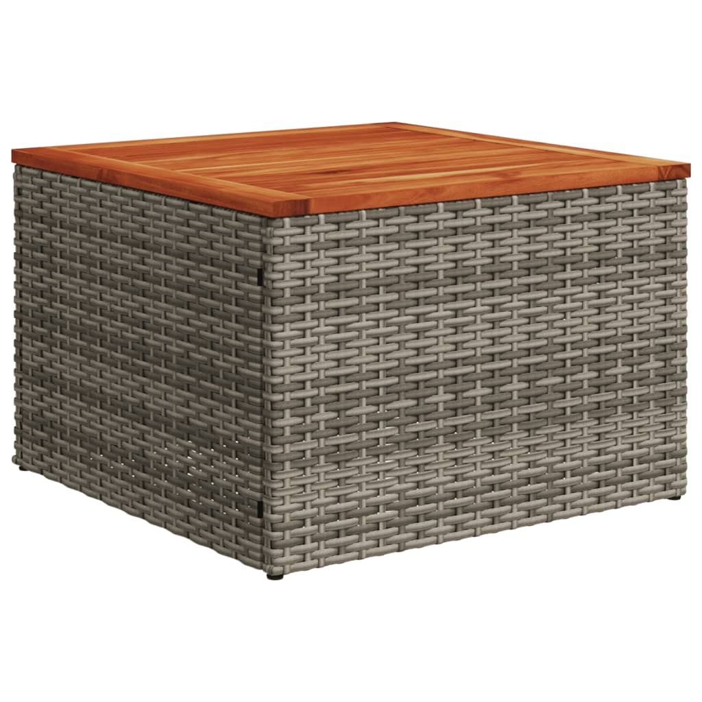 Ensemble de canapé de jardin 9 pcs avec coussins gris résine tressée