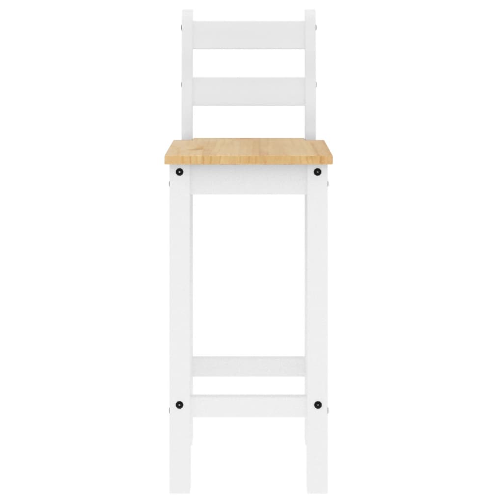 Chaises de bar lot de 2 blanc bois de pin solide - XIOS