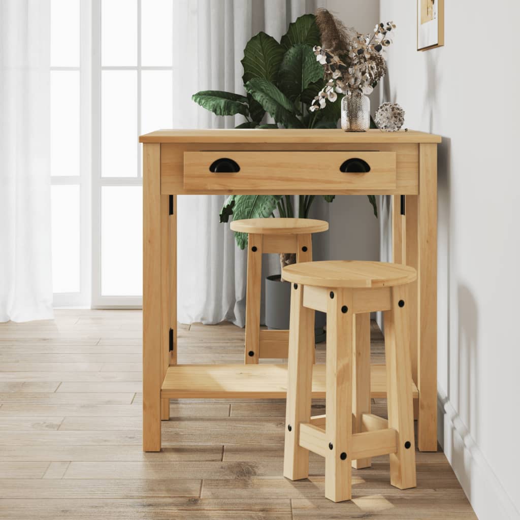 Ensemble de bar 3 pcs bois de pin massif - XIOS
