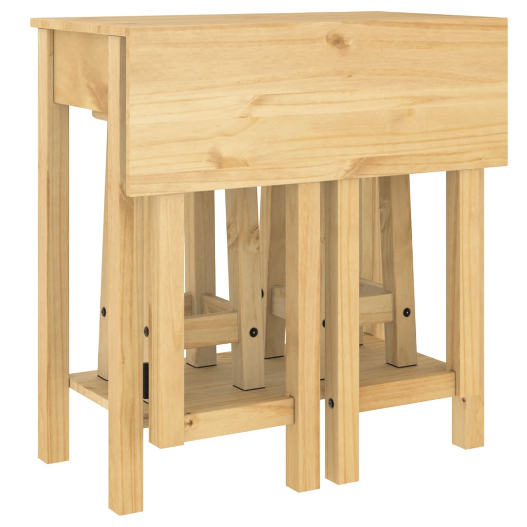 Ensemble de bar 3 pcs bois de pin massif - XIOS