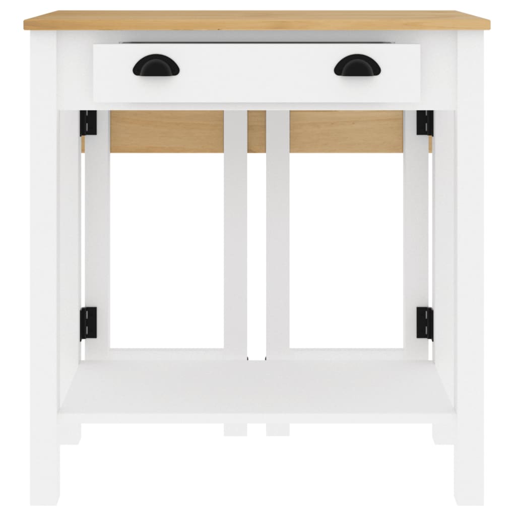 Ensemble de bar 3 pcs blanc bois de pin massif - XIOS