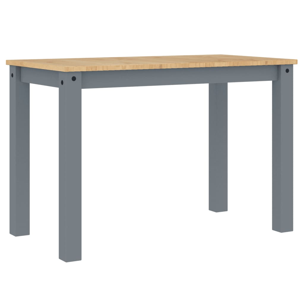 Table à manger Panama gris 117x60x75 cm bois massif de pin - XIOS